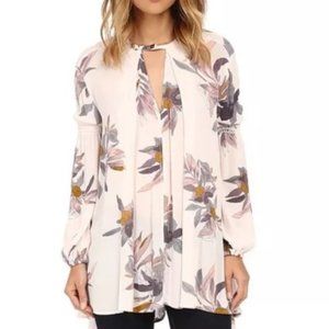 free people Light Pink floral swing top
